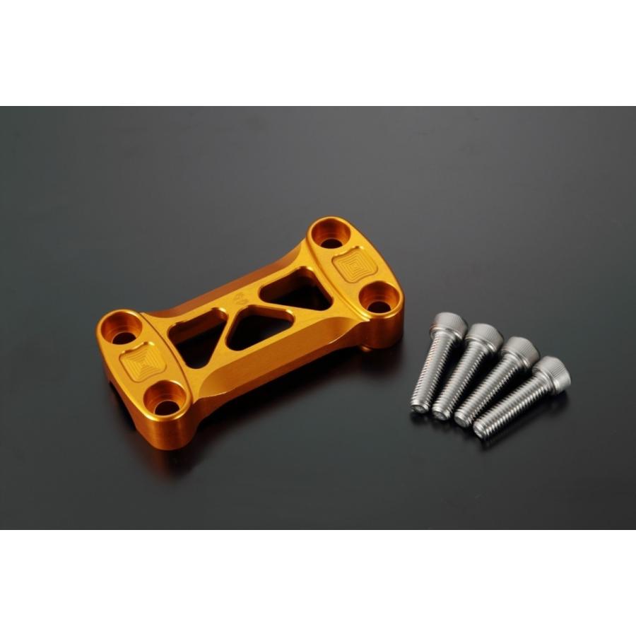 K-FACTORY ケイファクトリー ハンドルクランプキット カラー：ストロングゴールド Z250 KAWASAKI カワサキ ハンドルポスト・ハンドルライザー ハンドル