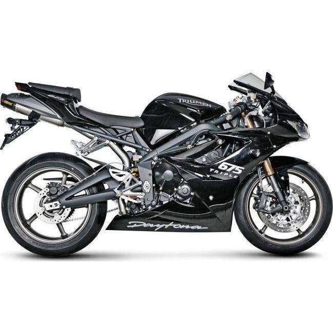 AKRAPOVIC アクラポビッチ e1仕様 スリップオンマフラー チタン(カーボンエンド) DAYTONA 675 R DAYTONA675 TRIUMPH トライアンフ マフラー_1