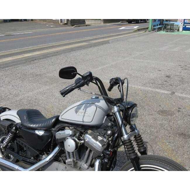 Neofactory ネオファクトリー バックホーンバーハンドル ヘコミ有り ブラック HARLEY-DAVIDSON ハーレーダビッドソン ハンドルバー ハンドル | NEO FACTORY | 01