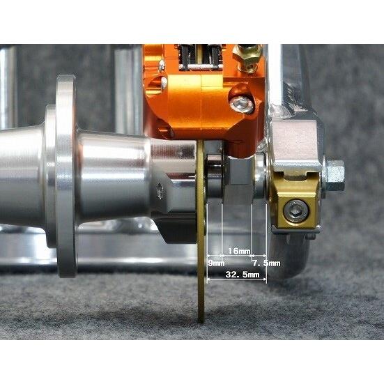 GM-MOTO ジーエムモト 8インチホイール対応ワイドスイングアーム用ワイドハブ＆ディスクブレーキシステム キャリパーアルマイトカラー：ブラック ハブ 足回り | ブランド登録なし | 09