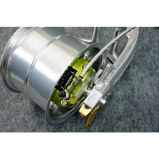 GM-MOTO ジーエムモト 8インチホイール対応ワイドスイングアーム用ワイドハブ＆ディスクブレーキシステム キャリパーアルマイトカラー：レッド ハブ 足回り | ブランド登録なし | 06