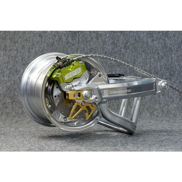 GM-MOTO ジーエムモト 8インチホイール対応ワイドスイングアーム用ワイドハブ＆ディスクブレーキシステム キャリパーアルマイトカラー：レッド ハブ 足回り | ブランド登録なし | 07