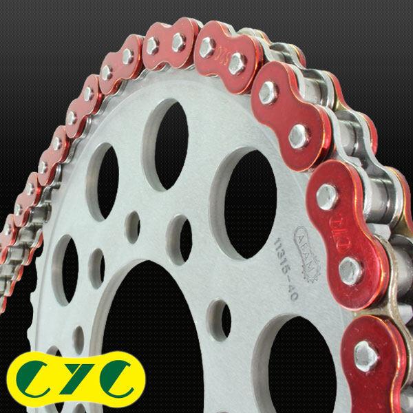 CYC CHAIN CYCチェーン 525-120L カラーシールチェーン【メタリックカラー】(メタリックレッド) SHADOW600 ...