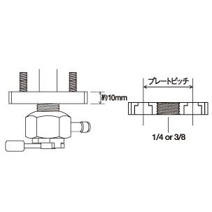 PINGEL ピンゲル アダプタープレート 1/4NPTコック用 GT380