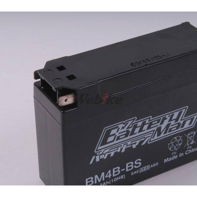 Battery Man バッテリーマン バッテリー BM4B-BS (YT4B-BS、GT4B-5 互換) 【液入り充電済】 YAMAHA ヤマハ SUZUKI スズキ 鉛系バッテリー バッテリー関連 | ブランド登録なし | 06