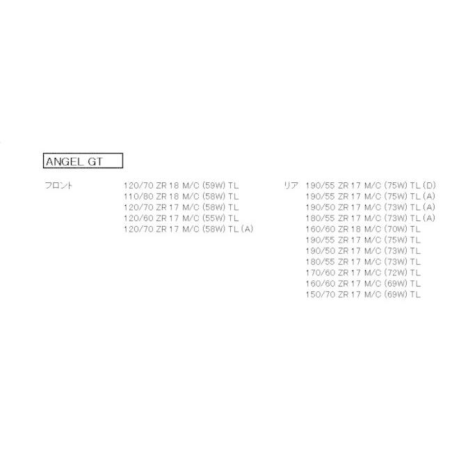 PIRELLI ピレリ ANGEL GT【190/55 ZR17 M/C (75W) TL (A)】エンジェル GT タイヤ オンロードタイヤ・ツーリング/ストリート オンロードタイヤ | PIRELLI | 03