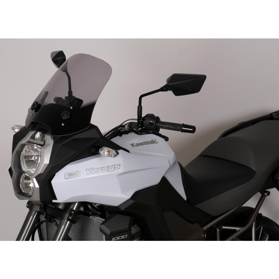 MRA - エムアールエー 映写幕 ツーリング 色つや：黒いこと／グラデーション絶無 ヴェルシス1000 KAWASAKI カワサキ 飾りつけ 外装パーツ-スクリーン