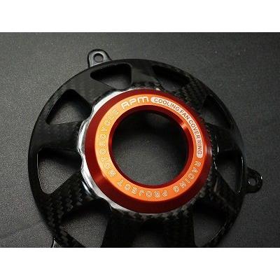 RACING PROJECT MOTORCYCLE レーシングプロジェクトモーターサイクル トライアングルカーボンファンカバー シグナスX BWS [ビーウィズ] BWSX GTR YAMAHA ヤマハの画像