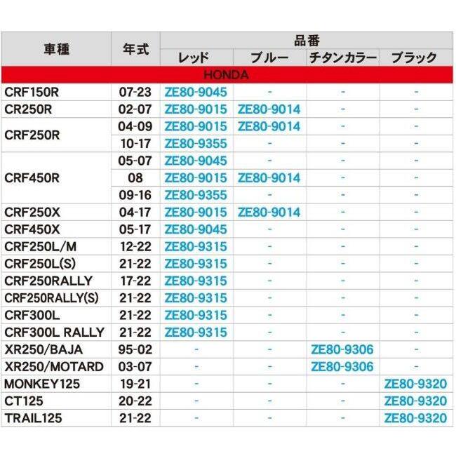 ZETA RACING ジータ レーシング ドライブカバー CRF250L CRF250M