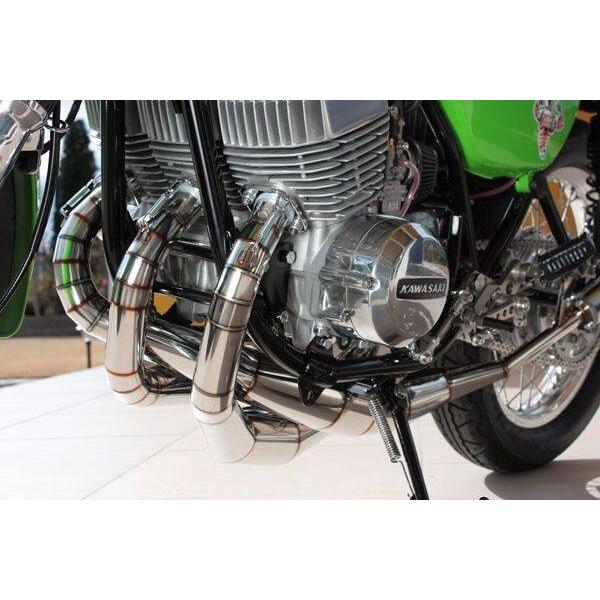 K2TEC kh250マッハ250 バラちゃん　マフラー K2tec（ケイツー・テック） 鏡面ステンレスクロスチャンバー TYPE-2