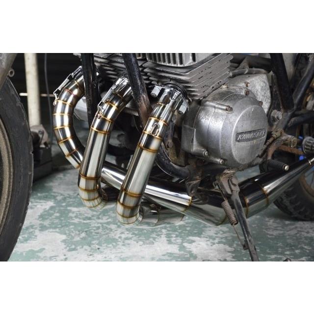 K2TEC ケイツーテック STDステンレスクロスチャンバー TYPE-2 250SS マッハI  (S1) 300SS KH250 KAWASAKI カワサキ チャンバー マフラーの画像