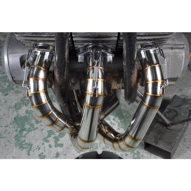 K2TEC ケイツーテック STDステンレスクロスチャンバー TYPE-2 250SS マッハI  (S1) 300SS KH250 KAWASAKI カワサキ チャンバー マフラーの画像