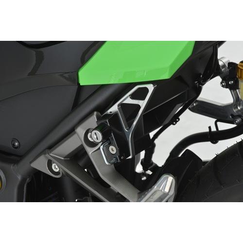 AGRAS アグラス ヘルメットホルダー アルミステーカラー：シルバー / ヘルメットロックカラー：メッキ ニンジャ250 KAWASAKI カワサキ ヘルメットロック