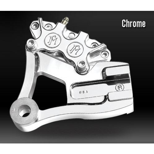 Performance Machine パフォーマンスマシン 4Pリアキャリパーブラケット 125×4R 仕様：クロム FXDBモデル FXDCモデル FXDLモデル FXDWGモデル ブレーキ