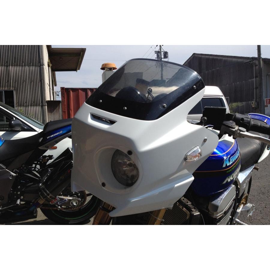 ★ZRX1200ダエグ★アッパーカウル★スモークスクリーン付き★ ノジマエンジニアリング NOJIMA ノジマ アッパーカウル タイプ：白ゲル