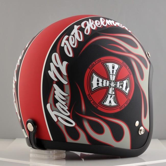 Jam '72 半帽ヘルメット 赤黒 72JAM JET HELMET 72JAM 72ジャム ジェットヘルメット rock＆roll bk/g
