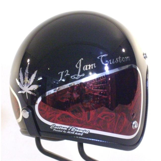 【新品未使用一点物】スモールジェットヘルメット　カスタムペイント 72JAM JET HELMET 72JAM 72ジャム jamカスタムペイント weed ジェット