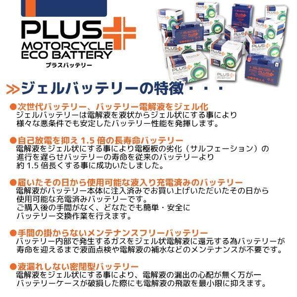 RISE CORPORATION ライズコーポレーション PLUS (プラス) バッテリー ジェルタイプ YAMAHA ヤマハ KAWASAKI カワサキ HONDA ホンダ 鉛系バッテリー | ライズコーポレーション | 02