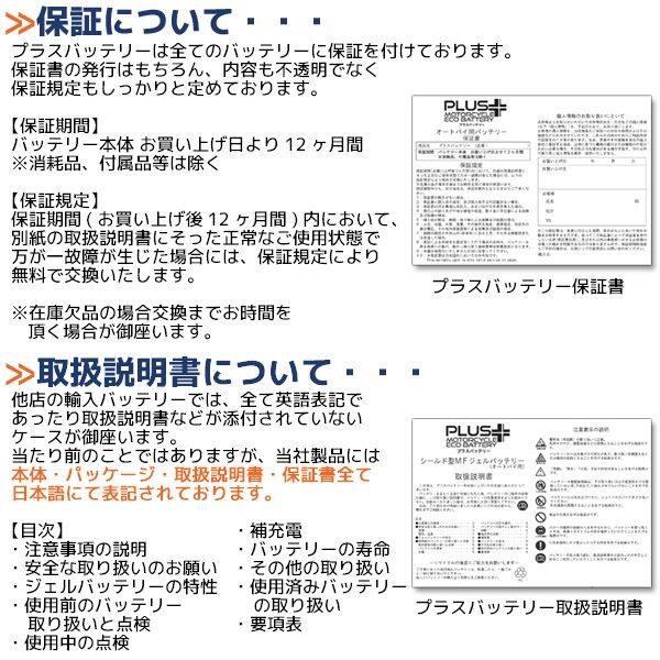 RISE CORPORATION ライズコーポレーション PLUS (プラス) バッテリー ジェルタイプ YAMAHA ヤマハ KAWASAKI カワサキ HONDA ホンダ 鉛系バッテリー | ライズコーポレーション | 04