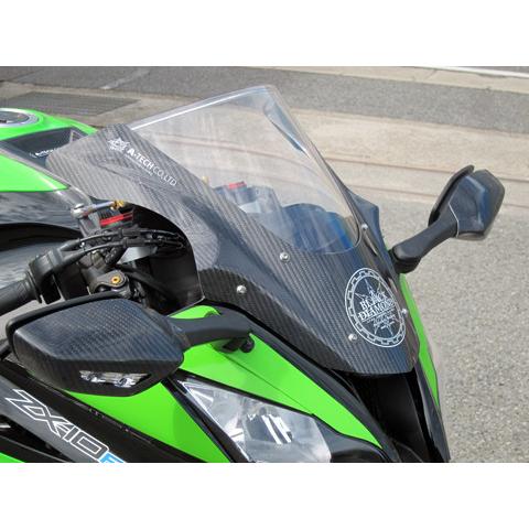 A-TECH エーテック ノーマルスクリーン用トリム 素材：カーボンケブラー(C／K) ZX-10R KAWASAKI カワサキ スクリーン 外装 | A-TECH | 01