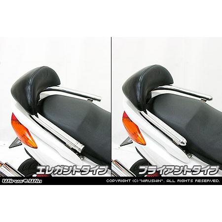 WirusWin ウイルズウィン バックレスト付き 32Φタンデムバー Lバージョン エレガントタイプ / ラージ シグナスX YAMAHA ヤマハ 外装の画像