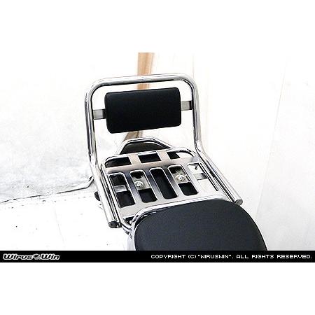WirusWin ウイルズウィン バックレスト付き タンデムバー スーパーカブ110 HONDA ホンダ グラブバー・タンデムバー・シーシーバー 外装