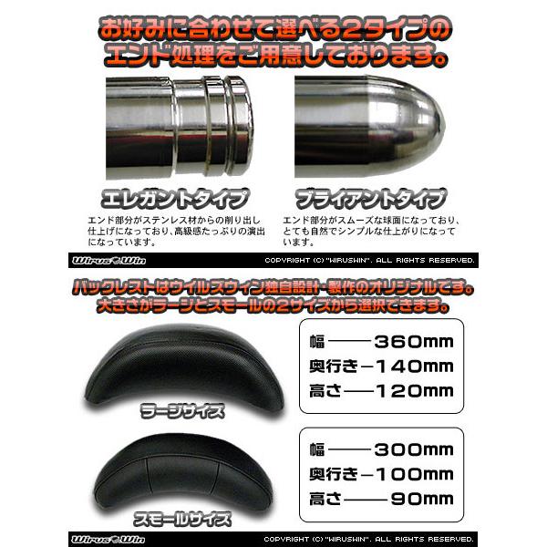WirusWin ウイルズウィン バックホールドタンデムバー ブライアントタイプ / スモール リード125 HONDA ホンダ グラブバー・タンデムバー・シーシーバー 外装_3