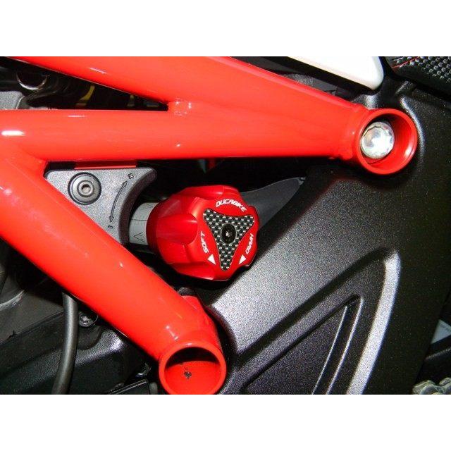 DUCABIKE (DBK) ドゥカバイク (ディービーケー) プリロードアドジャスターキャップ カラー：レッド DIAVEL MULTISTRADA 950 1200 1260 V2 HYPERMOTARD 821 939の画像