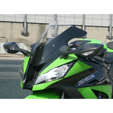 A-TECH エーテック 純正用ミラーカバー 素材：FRP／ブラック(FB) ZX-10R KAWASAKI カワサキ その他ミラーオプション・補修部品 ハンドル | A-TECH | 01