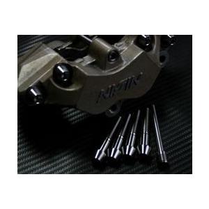 TITANIUM64 チタニウム64 ブレーキパッドピン・キャリパーブリッジボルトセット HONDA VFR400 R (NC30) 89-95