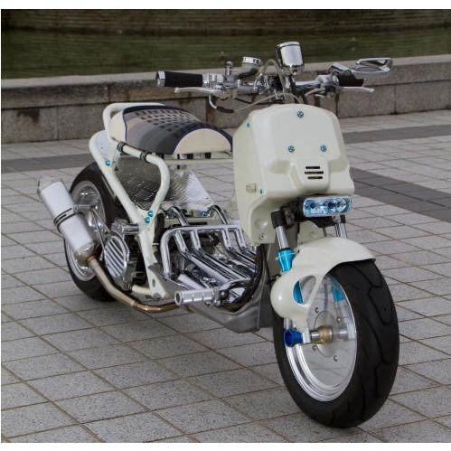 Rin Parts リンパーツ ナロードラッグバー カラー：メッキ ズーマー  HONDA ホンダ ハンドルバー ハンドル | Rin Parts | 01