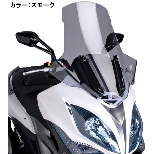 Puig プーチ V-TECH Line ツーリングスクリーン カラー：ブラック XCITING400 14-17 KYMCO キムコ スクリーン 外装_1