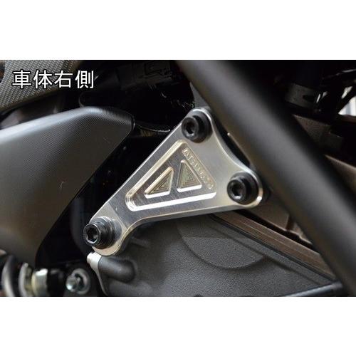AGRAS アグラス レーシングスライダーセット ジュラコンカラー：ホワイト (ロゴ無) MT-07 YAMAHA ヤマハ エンジンスライダー・フレームスライダー フレーム_3