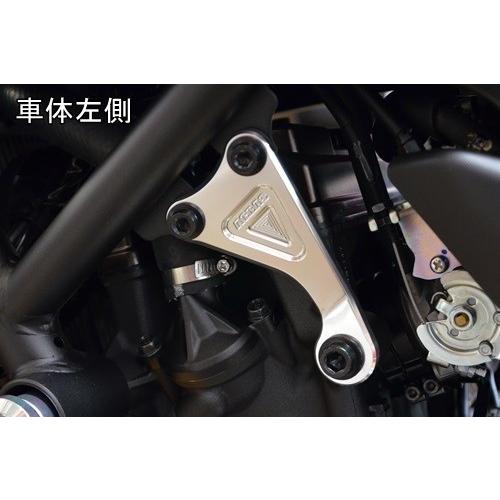 AGRAS アグラス レーシングスライダーセット ジュラコンカラー：ホワイト (ロゴ無) MT-07 YAMAHA ヤマハ エンジンスライダー・フレームスライダー フレーム_4