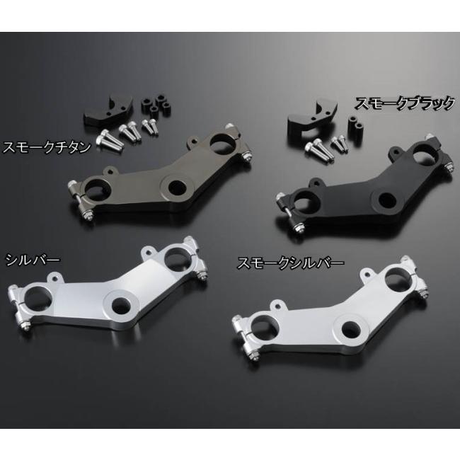 POSH Faith ポッシュ フェイス マシンドTZレプリカトップブリッジ カラー：スモークシルバー SR400 SR500 YAMAHA ヤマハ トップブリッジ ハンドル周辺パーツ