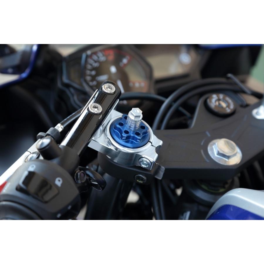 K-FACTORY ケイファクトリー フロントフォークトップキャップ カラー：ブルー YZF-R25 MT-07 YAMAHA ヤマハ フロントイニシャルアジャスター サスペンション | K-FACTORY