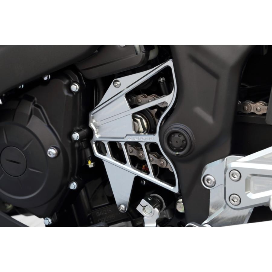 K-FACTORY ケイファクトリー フロントスプロケットカバー メタリックシルバー YZF-R25 YAMAHA ヤマハ スプロケットカバー 外装