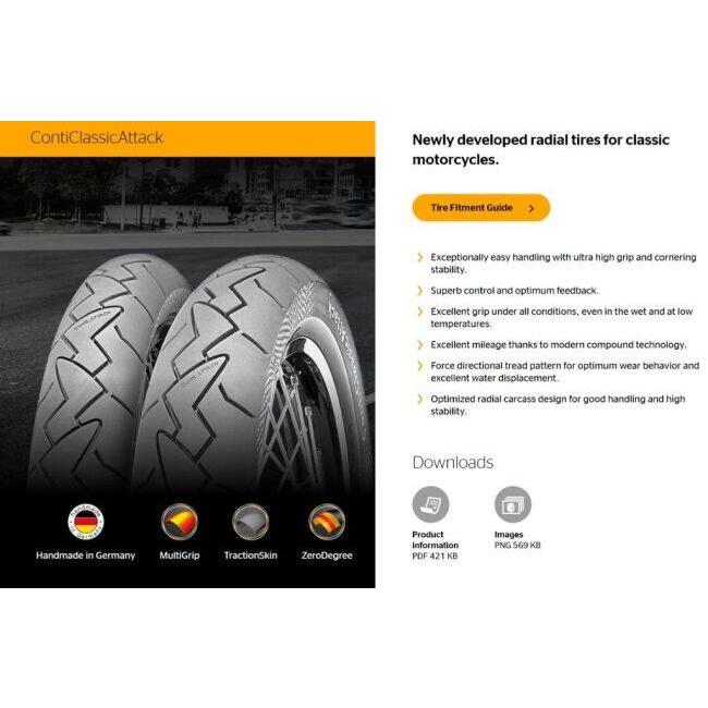 コンチネンタル（CONTINENTAL） ContiClassicAttack 【120/90R18 65V
