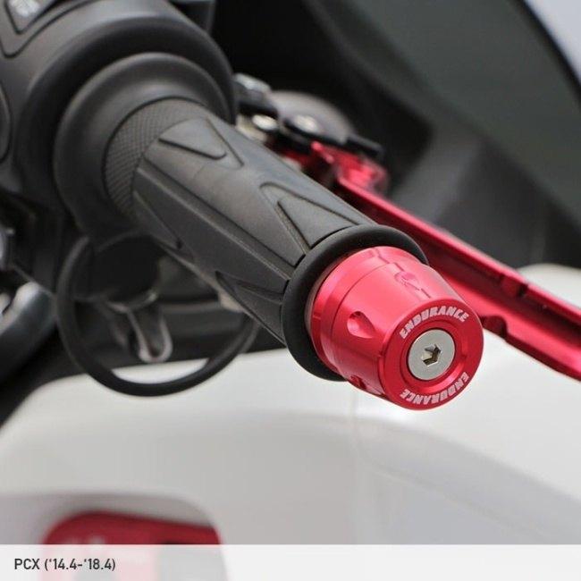 ENDURANCE エンデュランス バーエンドA カラー：レッド HONDA ホンダ YAMAHA ヤマハ SUZUKI スズキ バーエンド ハンドル | ENDURANCE（バイク） | 02