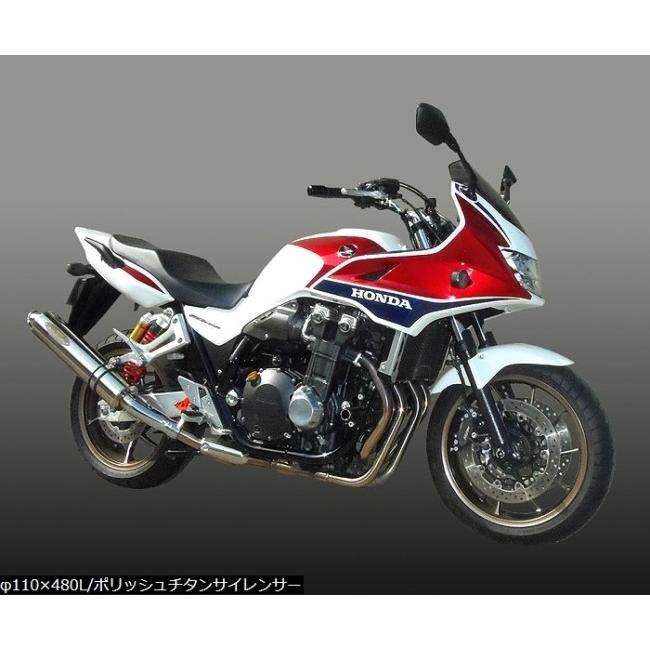 ステンレススチール ストレートマフラー 60cm CB1300 techserfu（テックサーフ） [ZEEX SLIP-ON SUPER STAINLESS MUFFLER