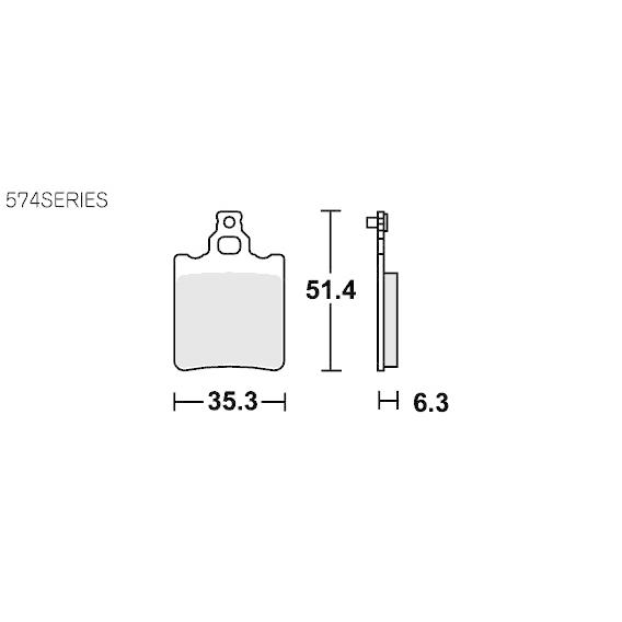 SBS エスビーエス ストリートセラミック 574HF ブレーキパッド TUAREG RALLY 50 RS REPRICA RX RX50 RACING MX LEONARDO 125 350 4.0 MOTARD ALP ブレーキ | ブランド登録なし | 02