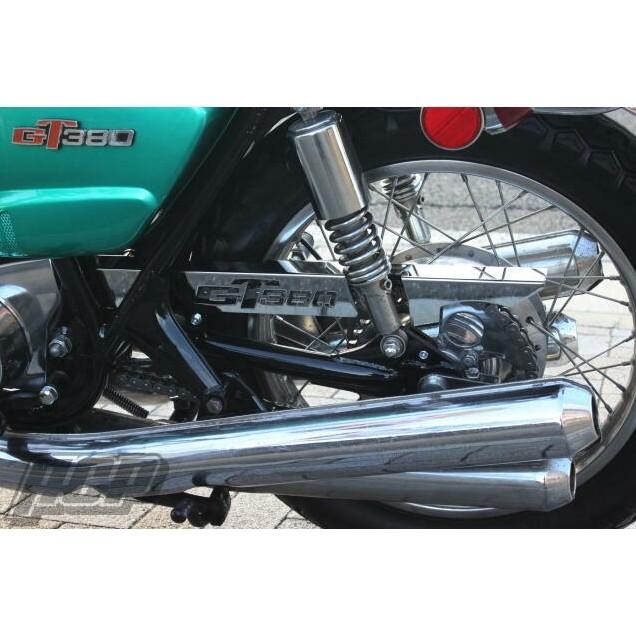 GT380 純正チェーンケース ACP（エーシーピー） GT380ロゴ入りメッキチェーンケース GT380 SUZUKI