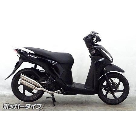 WirusWin - ウイルズウィン アトミックツインマフラー 手あい：ポッパー ディオ110 HONDA ホンダ フルエキゾーストマフラー えり巻き 車、バイク、自転車-フルエキゾースト