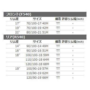 SHINKO シンコー 540 【70/100-17 40M TT】 タイヤ CRM50 CRM80 CR80R/RII CR85R/RII CRF150R KX80/II KX85 Light Bee S Light Bee L1J RZ50 YZ85｜webike｜02