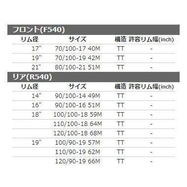 SHINKO（シンコー） 540 【110/100-18 64M TT】 タイヤ CRF250RX