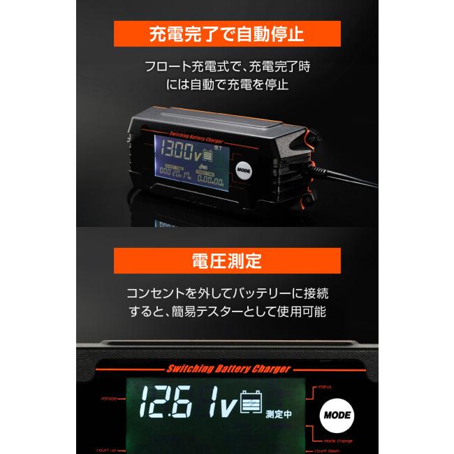 DISPLAYバッテリーチャージャー 12V専用 DAYTONA（デイトナ） ディスプレイバッテリーチャージャー バッテリー