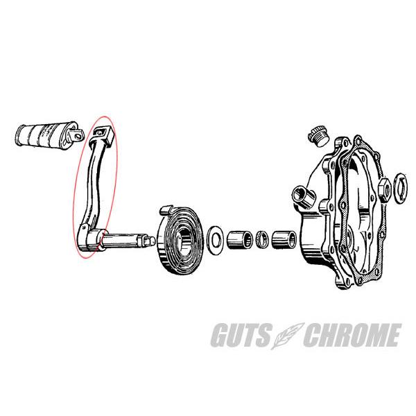 GUTS CHROME ガッツクローム FL キックアーム HARLEY-DAVIDSON ハーレーダビッドソン キックペダル エンジンパーツ エンジン | GUTS CHROME | 01