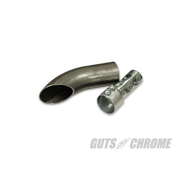 GUTS CHROME ガッツクローム MOON ターンアウトサイレンサー bare HARLEY-DAVIDSON ハーレーダビッドソン 補修・汎用サイレンサー マフラー | GUTS CHROME