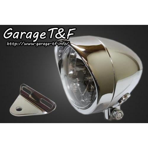 Garage T\u0026F ガレージ 4インチプレーンライト＆ライトステーキット タイプA ドラッグスター1100 YAMAHA ヤマハ ヘッドライト 灯火類 電装系