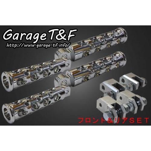 Garage TF Garage TF:ガレージ TF コンバットフットペグセット 本体部分：メッキ仕上げ   タイプ：フロント＆リアセット シャドウ400